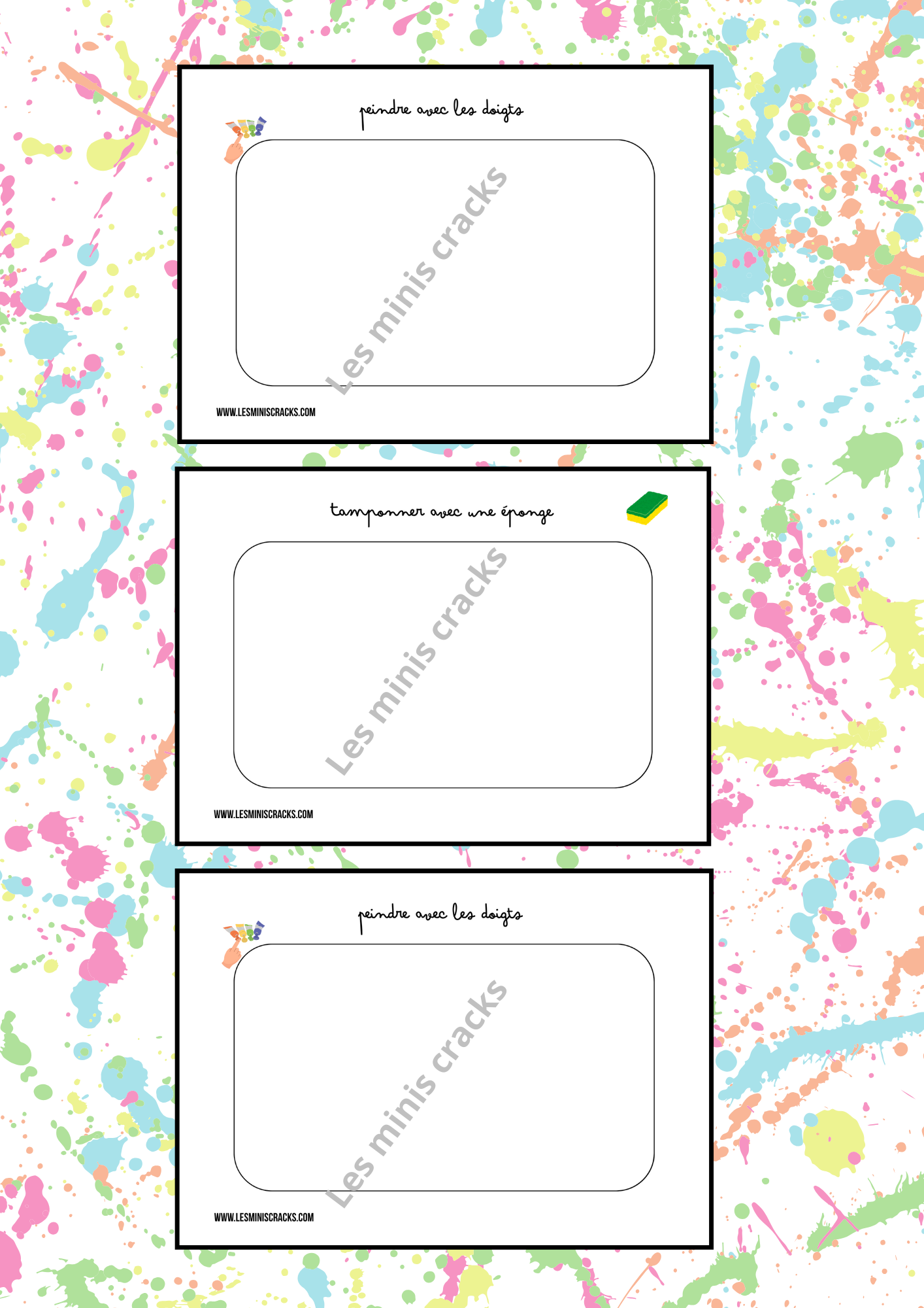 Mes ateliers : Peinture - dès 18 mois - 3 ans